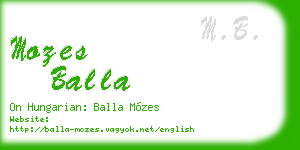 mozes balla business card