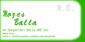 mozes balla business card